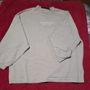 Fear of God Essentials Youth Size 12 Long Sleeve Tee in Light Tan